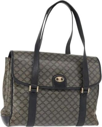 Celine Pre-owned Vintage Macadam Schoudertas - Dames - Vintage Schoudertas - Zwart - ONE Size - Leer - Vintage