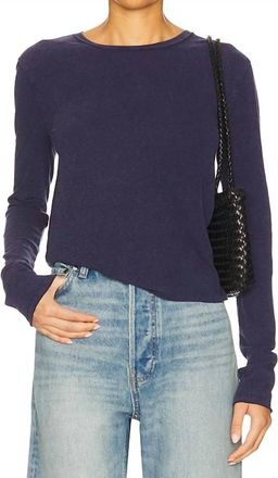 Free People Nova Long Sleeve Tee In Dark Blue