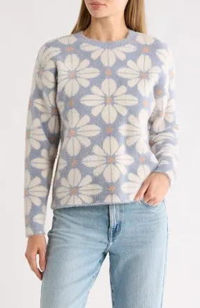 Cyrus Textured Crewneck Sweater in Lily Blue at Nordstrom Rack, Size X-Large