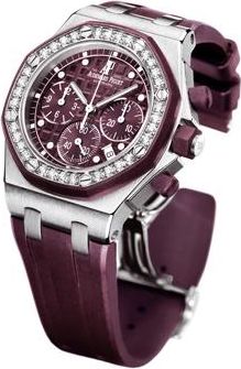 Audemars Piguet Pre-owned Audemars Piguet Royal Oak Chronograph Purple Dial Ladies Watch 26048SK.ZZ.D066CA.01
