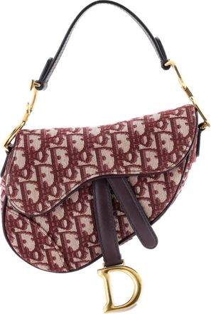 Dior Saddle Handbag Oblique Canvas Mini shoulder bag - women - Canvas - One Size - Red