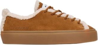 INUIKII Shearling Low - Dames - Sneakers - Bruin - 40 EU - Wol - Schoenen