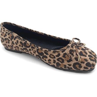 Kenneth Cole Reaction Elstree Ballet Flat in Leopard Micro at Nordstrom Rack, Size 5.5
