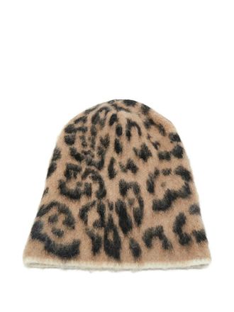 Laneus leopard-pattern beanie hat - Toni neutri