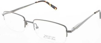 Signature Mens Grey Rectangular Eyeglass Frames 1129Gunmetal54