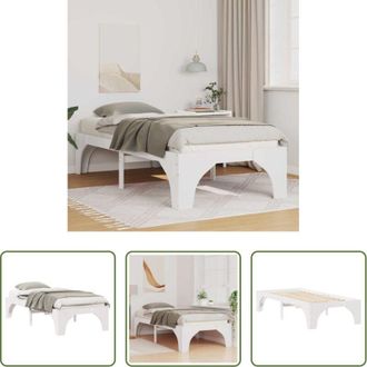 vidaXL Letto a doghe - Struttura del letto Bianco 80 x 200 cm Pino massello