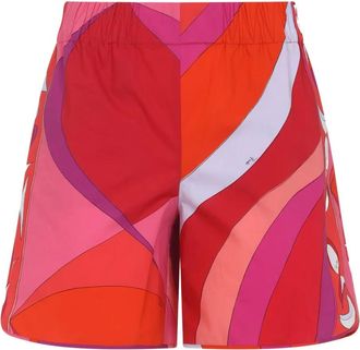 Pucci Shorts con stampa astratta - Rosso