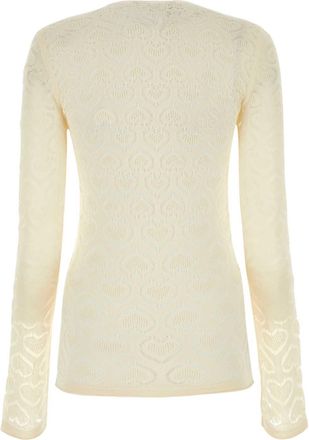 Marco Rambaldi Womens Sweater Ivory Viscose Nylon