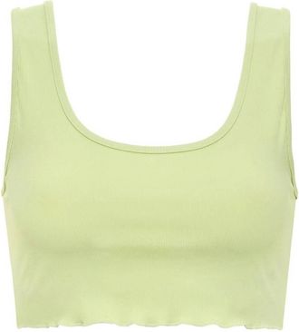 Montce Swim Womens Avo Micro Rib Binded Tank Top In Avocado Cotton