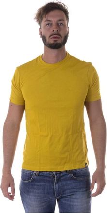 Armani Jeans Sweatshirts - Heren - T-shirts - Geel - L - Katoen - Tops