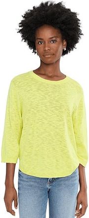 Mod-o-doc 3/4 Sleeve Crew Neck Swing Sweater Womens Clothing Lush Pear : LG (US 12-14), Cotton/Viscose