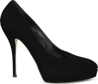 Gucci 115 mm suede platform pumps - Black