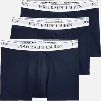 Polo Ralph Lauren Mens Polo Ralph Lauren Classic 3 Pk Trunks 056 Nvy/Wht - Navy - Size: 37/36/32