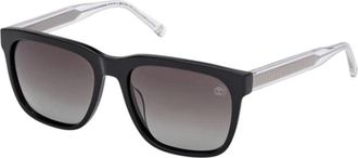 Timberland Vierkante Zonnebril - Heren - Zonnebrillen - Zwart - 56 MM - Accessoires
