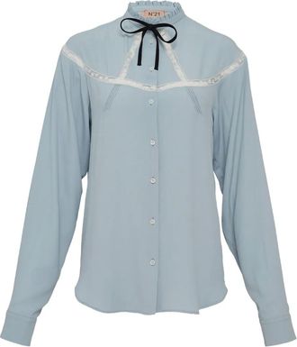 N°21 Camicia con fiocco - Blu