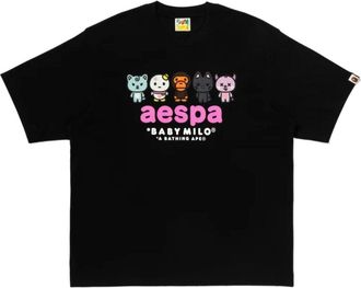 A Bathing Ape x Aespa Baby Milo Relaxed Fit T-Shirt Black 2M73-110-909-BLK
