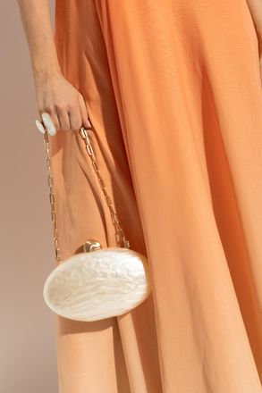 Cult Gaia Eviana Clutch, Womens, Cream