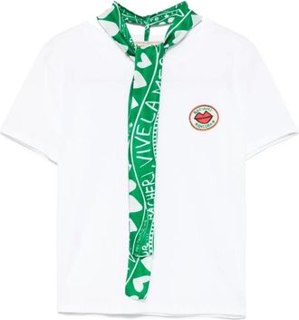 Alessandro Enriquez scarf-detail T-shirt - White