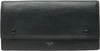 Celine Pre-owned Wallets, female, Black, Size: ONE SIZE Pre-owned Vintage Leather Wallet