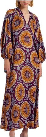 La DoubleJ Glastonbury Goddess Jurk - Dames - Casual kleedjes - Veelkleurig - L - Satijn - Kleedjes