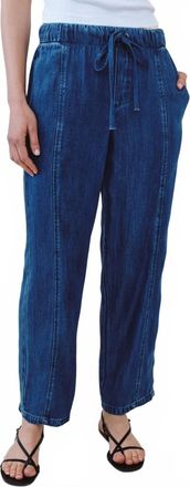 Bella Dahl Womens Seamed Soft Barrel With Elastic Back Pants In Horizon Blue