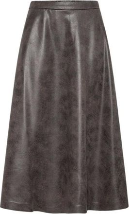 b.young Dimion Midi Rok - Dames - Rokken - Bruin - Maat: M