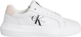 Calvin Klein Chunky Cupsule Mono Sneakers - Dames - Sneakers - Wit - 36 EU - Leer - Schoenen