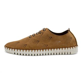 Eric Michael Womens Annie Whipstitch Detail Shoes In Tan