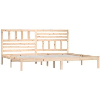 vidaXL Bed Frame without Mattress Solid Wood Pine 200x200 cm Vidaxl