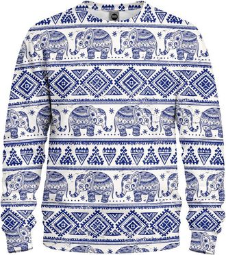 Mr. Gugu & Miss Go Sweatshirt met all-over print Elephant Pattern Mr Gugu & Miss GO
