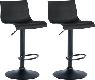 Clp Clp - Set De 2 Taburetes De Bar Branford Negro Pl&aacute;stico