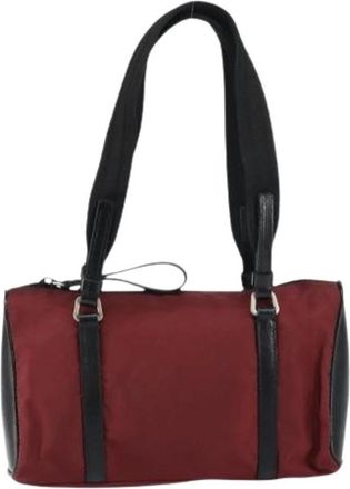 Prada Pre-owned Vintage Handtas - Dames - Vintage Handtas - Rood - ONE Size - Nylon - Vintage