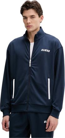Guess Lansa Zip-through - Heren - Vesten met rits - Blauw - XL - Polyester - Hoodies & sweatvesten