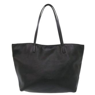 Loewe Black Leather Handbag Tote Bag (Pre-Owned)