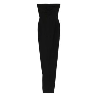 Rick Owens Gowns, female, Black, XS, Black Strapless Bodycon Midi Dress