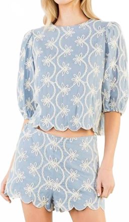 THML Clothing Everlasting Love Top In Blue