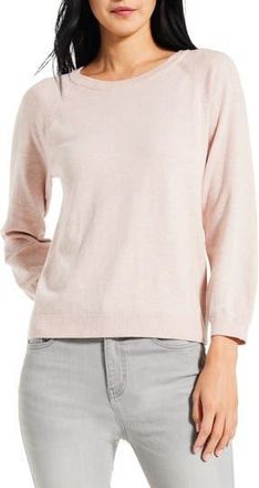Nic+Zoe Here & There Cotton Blend Sweater in Shell at Nordstrom Rack, Size Xx-Large