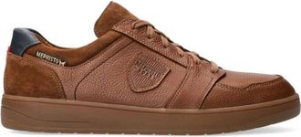 Mephisto Stijlvolle Hugh Sneaker voor Heren - Heren - Sneakers - Bruin - 40 EU - Leer - Schoenen