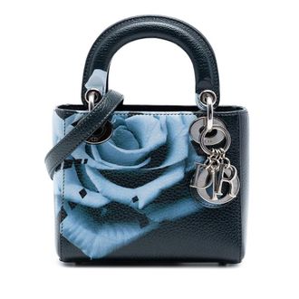 Dior Pre-owned Dior Mini Deerskin Floral Print Lady Dior Ladies 01-BO-0154