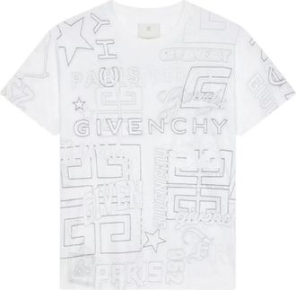 Givenchy Pre-owned Oversized Logo Tee - unisex - Vintage Accessoires - Wit - ONE Size - Katoen - Vintage