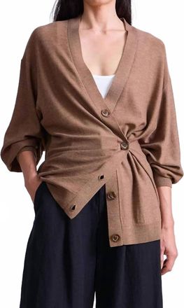 Apiece Apart Drippy Tissue Cardigan In Camel