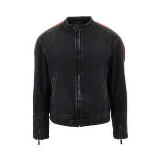 Gucci Denim jacket with Web ribbon Man 46
