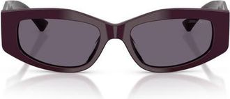 Jimmy Choo London 53mm Irregular Sunglasses in Prune /Violet at Nordstrom