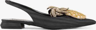 Roberto Cavalli Le Pettegole Pineapple Embellished Slingback Pumps, Brand Size 37 ( US Size 7 )