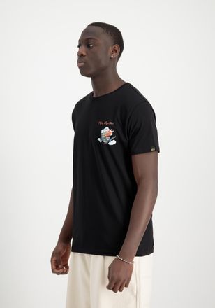 Alpha Industries T-Shirt ALPHA INDUSTRIES Flying Buzz SL T-Shirt, Herren, Gr. XXL, schwarz, Obermaterial: 100% Baumwolle, Shirts T-Shirt