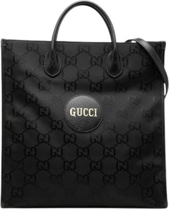 Gucci Pre-owned Tote Bags, female, Black, Size: ONE SIZE Pre-owned Nylon Shoulder Bag