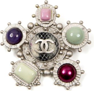 Chanel Spilla CC con pietre 2013 - Argento