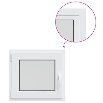 vidaXL Ventana De S&oacute;tano Risor 55 X 50 Cm Pvc Y Vidrio Vidaxl