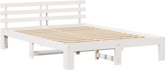 vidaXL Vidaxl - Estructura De Cama Blanco 150 X 200 Cm Madera Maciza De Pino