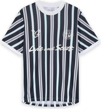 Lyle & Scott Prep Stripe Football Shirt - Heren - T-shirts - Blauw - M - Tops